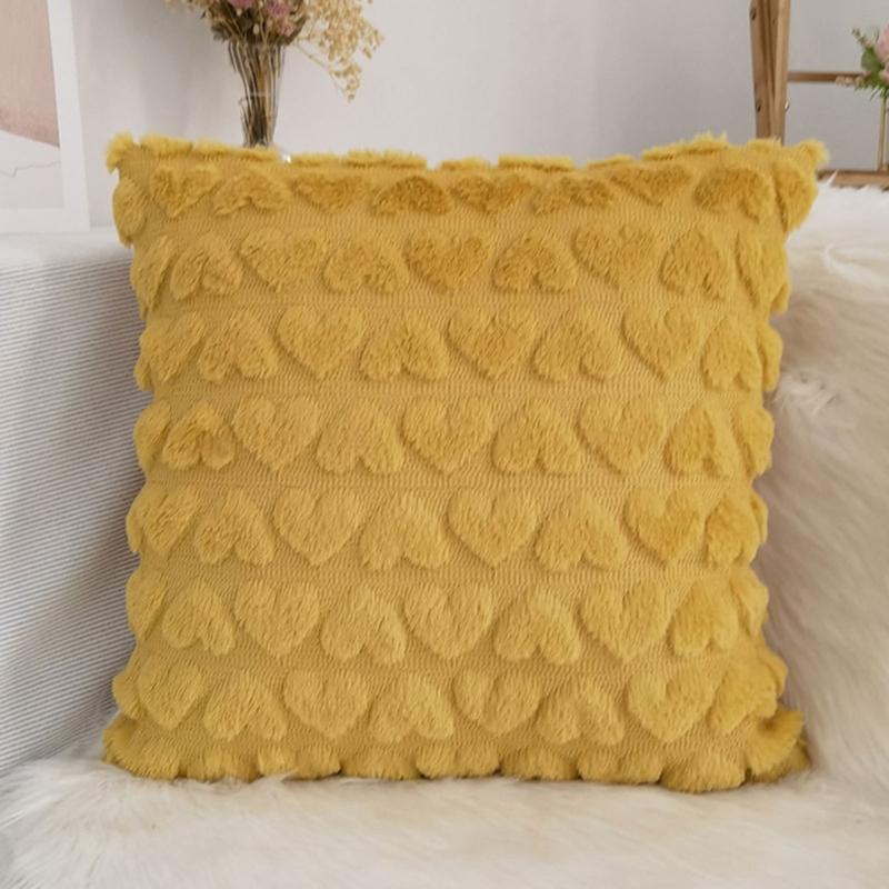 Love Heart Throw Pillow Cover, Comfortable Touch Sofa Cushions Cover Easy Cleans for Bedroom Sofa Office