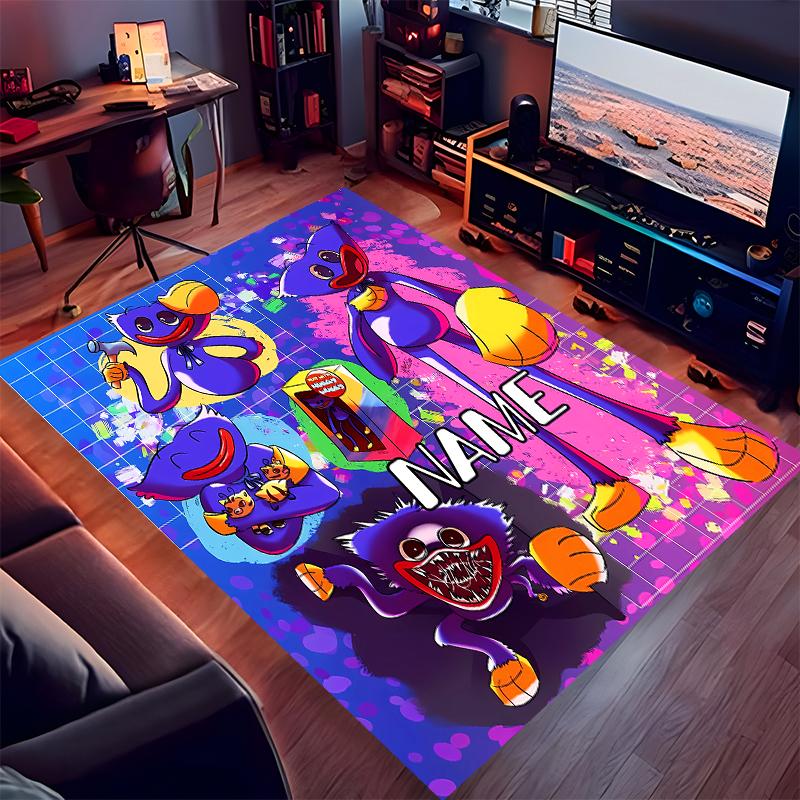 Custom Personalization Poppy Playtime Print Area Rug - Soft, Washable Non-Slip Indoor Mat,Living Room,Home&Office Decorative Rug