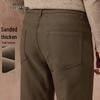 Pantalones Casuales de Sarga Cepillada Gruesa para Hombre Shanshan
