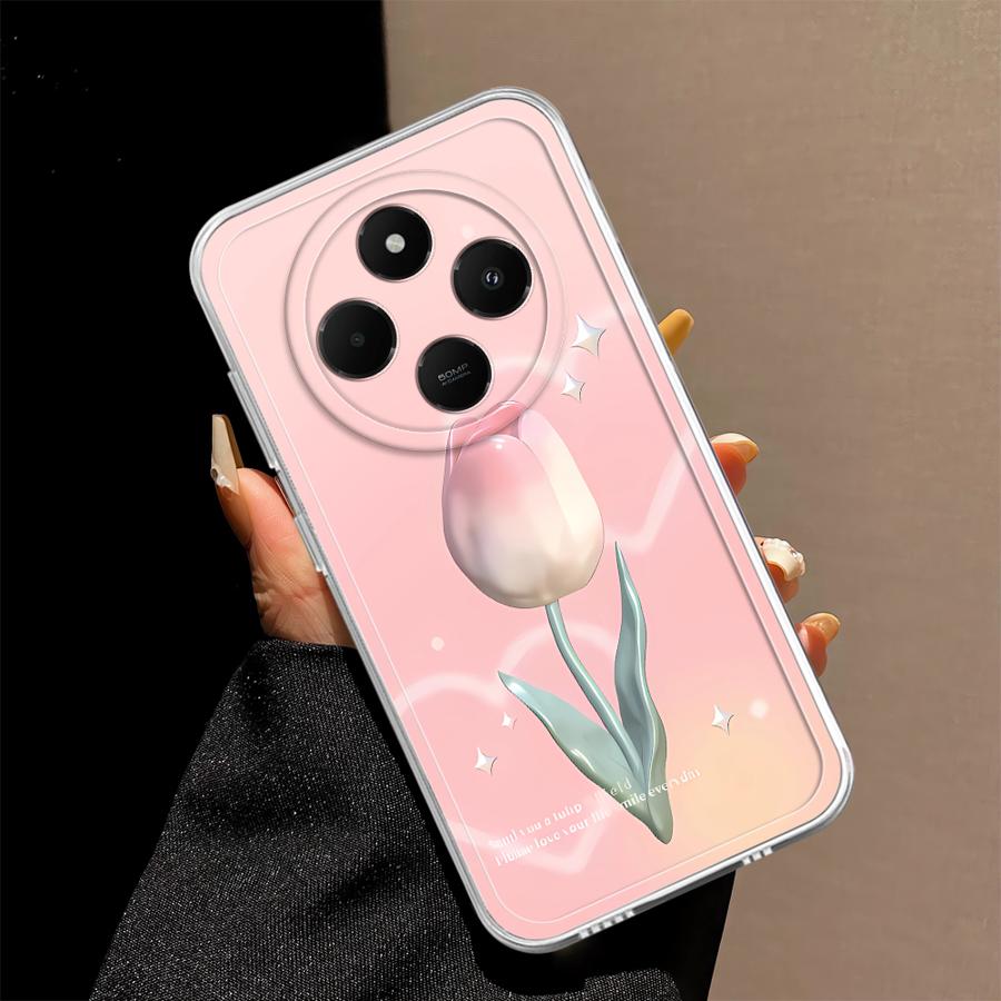 Pink Rose Soft Phone Cover Phone Case for Xiaomi Mi 11 Lite 11T Pro