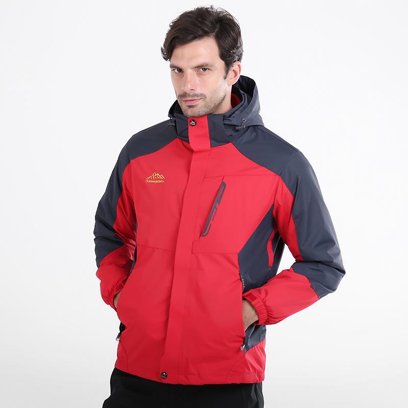 Detachable Plus Size Men s 3-in-1 Outdoor Jacket