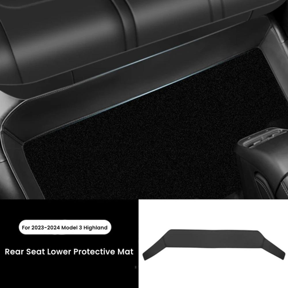 Durable Rear Seat Protective Mat Seat Lower Protector for Tesla Model Y Model 3 Car Interior