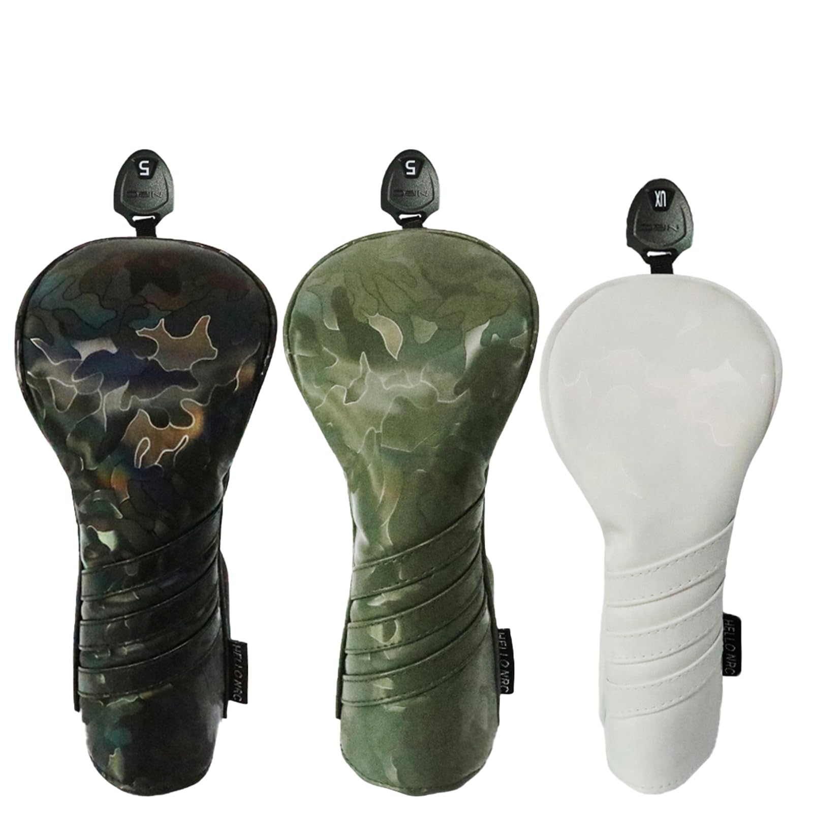 

Head Cover Utility Driver Wood Golf Head Cover UT DR FW Cover Laser Camouflage Waterproof Specification (Green, For Wood)