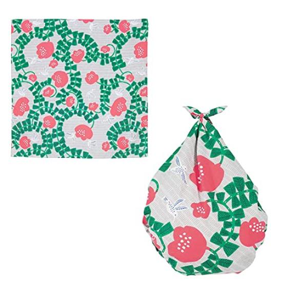 Musubi Furoshiki Aqua Cat and Yarn 70cm, Drop, Design, Yellow, 70cm, Polyester, Water-Repellent