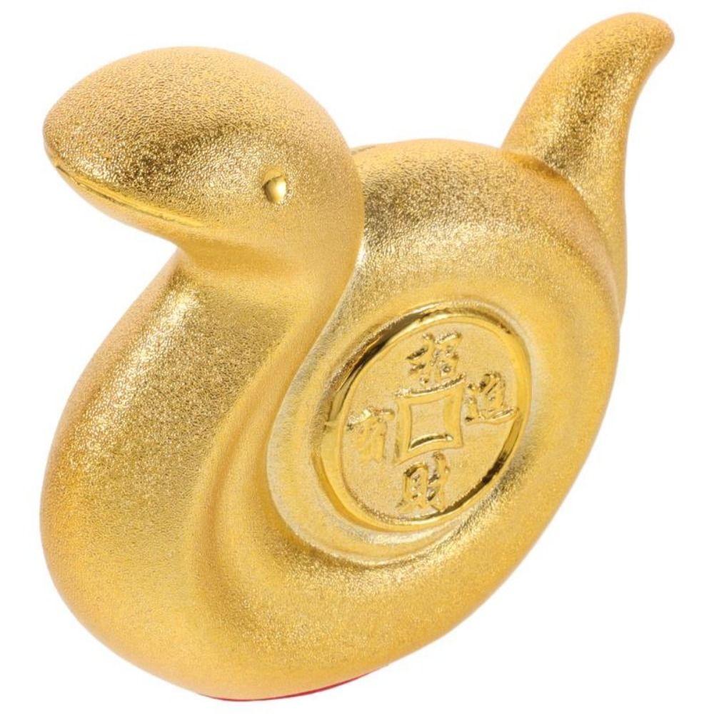 Cartoon Snake Year Ornaments Cute Desktop Animal Jar Funny Golden Snake Piggy Bank Bedroom