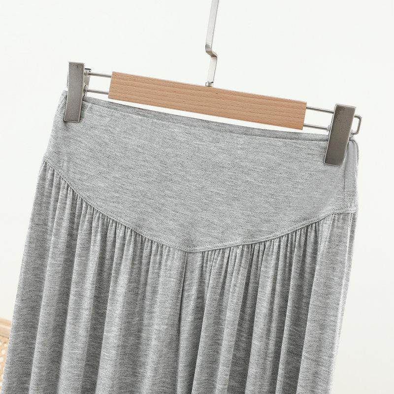 Women's Capri Pants Summer Modal Lightweight Loose-Fit Casual Loungewear Elastic-Cuff Yoga Pants Sports Outwear
