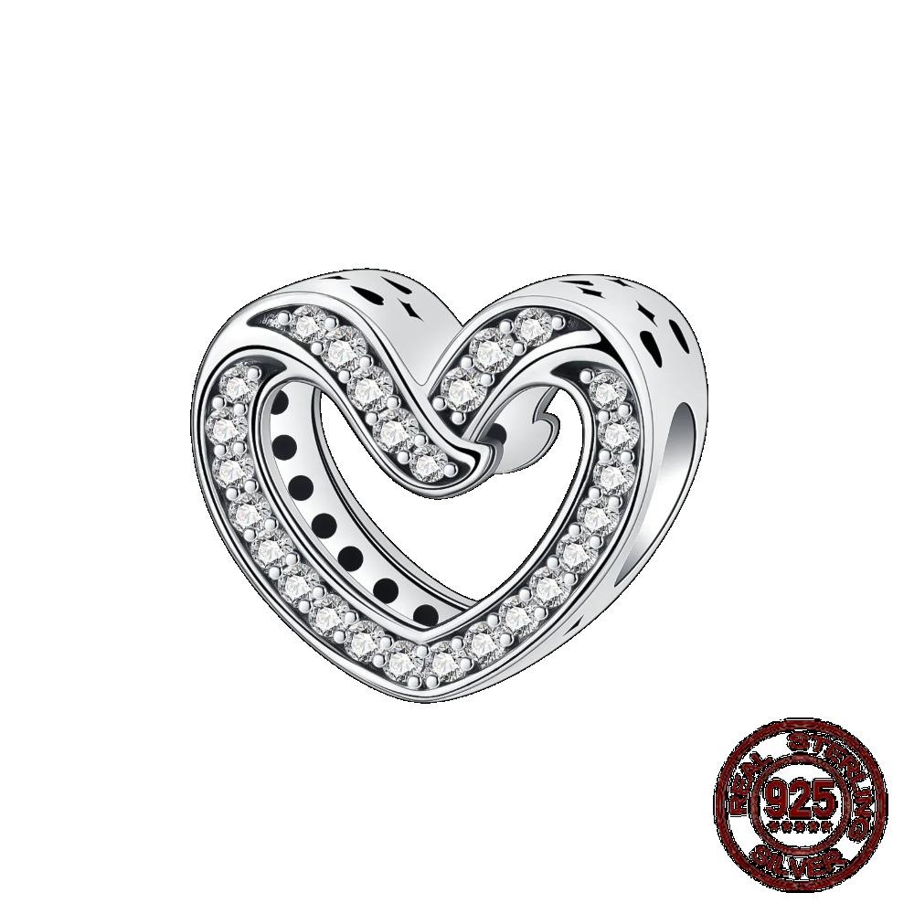 925 Silver Golden Charm Crown Family Tree Safety Chain Hollow Beads for Women DIY Bracelets Jewelry