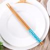 22.5cm Japanese Style Non-slip Natural Wood Chopsticks with Ties Sushi Chopsticks Set for Restaurant Kitchen Tableware