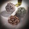2/3 PCS New Solid Color Fabric Rose Flower Hair Claw for Women Girls Barrette Elegant Shark Clips Set Headwear Accessories Gifts