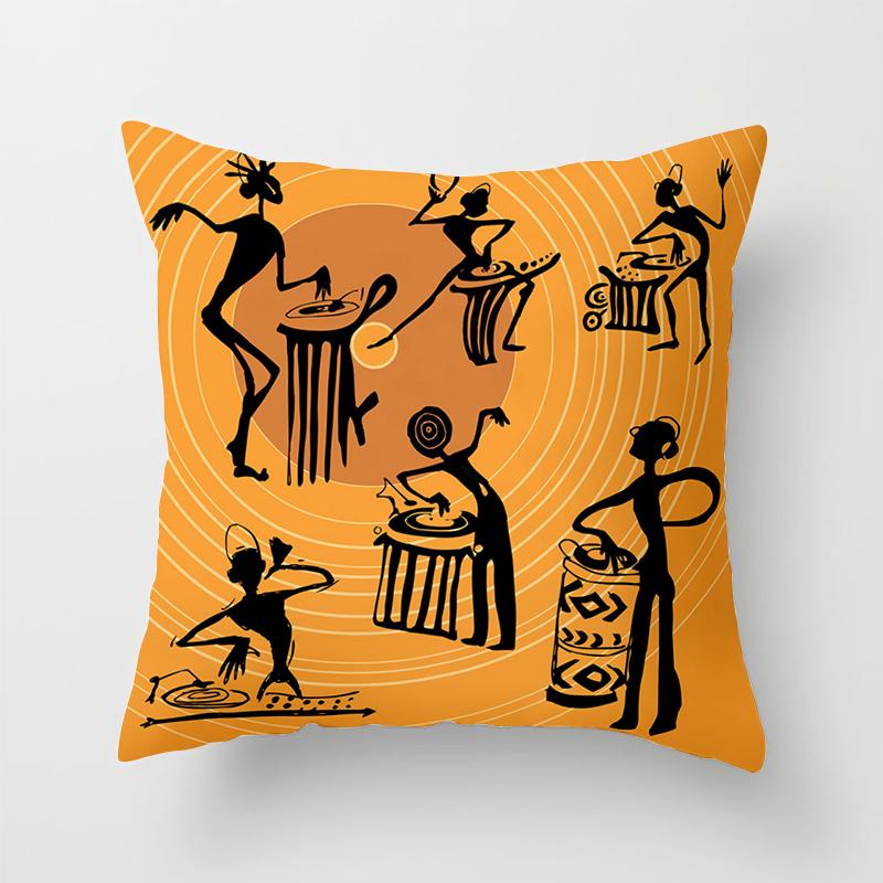 African Style Printed Pattern Cushion Cover Pillowcase For Home Living Room Sofa Bedroom Decoration Polyester Pillow