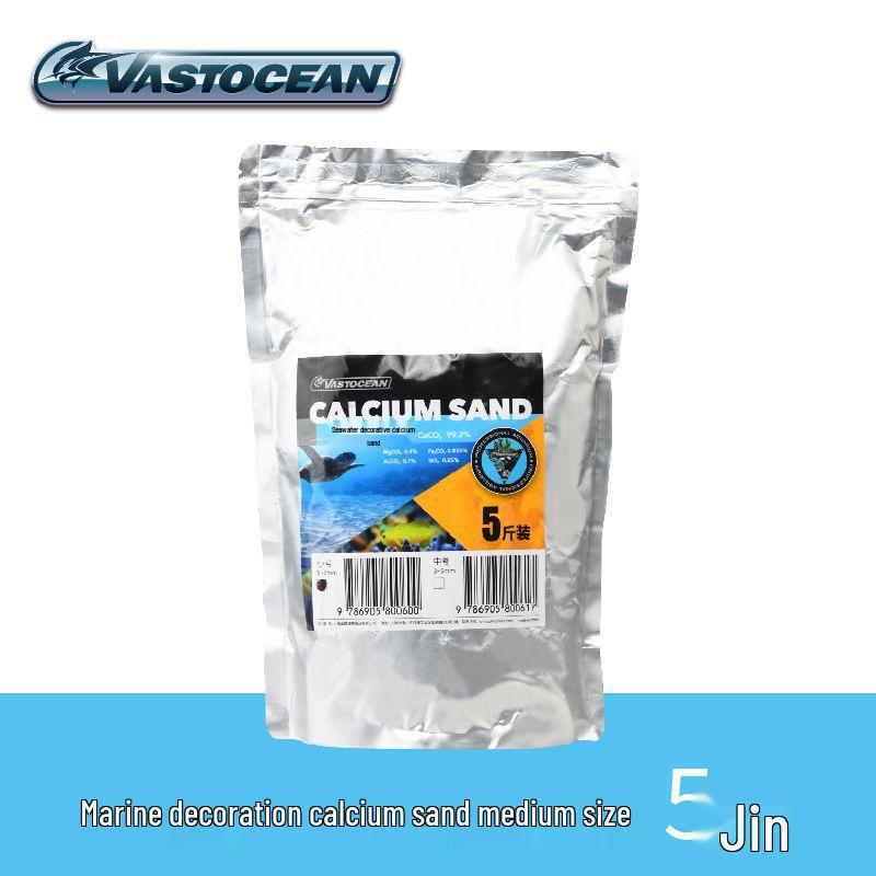 

VASTOCEAN Calcium Sand for Fish Tanks - Seawater Decoration, Hermit Crab Landscaping, and Tank Paving.