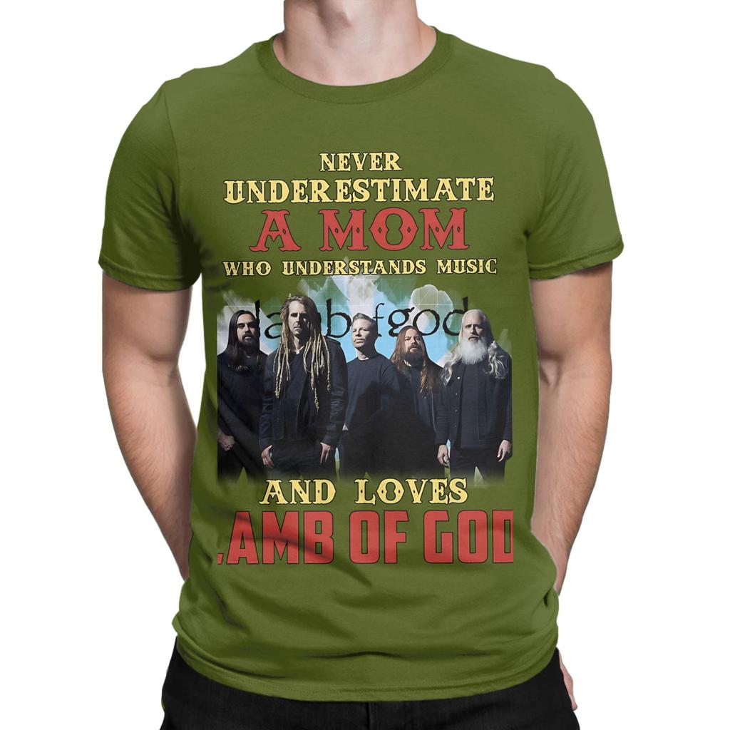 Never Underestimate A Mom Who Loves Heavy Metal Band Funny Graphic 100 Cotton Tshirt Lamb Of God Tees Tops For Unisex