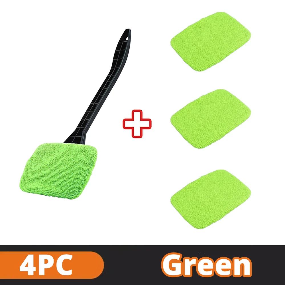Fashion Car Window Cleaner Brush Kit Windshield Microfiber Cleaning Wash Tool Inside Interior Auto Glass Wiper with Long Handle Car Acce