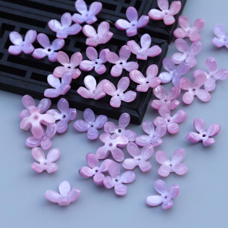 10-50pcs Flower Beads Caps Czech Glass Petal Charms Pendants Loose Spacer Bead for Jewelry Making DIY Accessories Wholesale