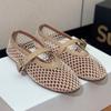 Fashion Summer Women Shoes Round Toe Flat Heel Mesh Sandals for Women Breathable Mary Janes Shoes zapatos de mujer WSH5326