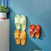 1/3 Pcs Slipper Rack Self-adhesive Bathroom Simple Slipper Hook Toilet Drainage Rack Wall Mounted Bedroom Storage Hook Shoe Drying Rack