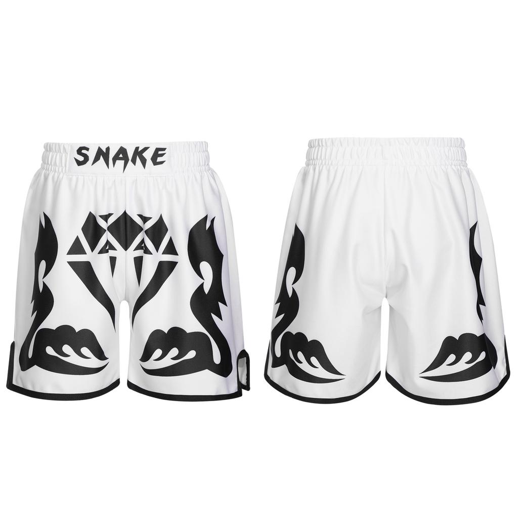 Youth Kids Muay Thai Shorts Training Kick Boxing Trunks Grappling Martial Arts Gear Cage Fighting Shorts