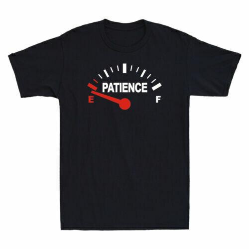 Patience Low Funny Out Of Energy Graphic Men s Cotton Short Sleeve T-Shirt Black S разноцветный