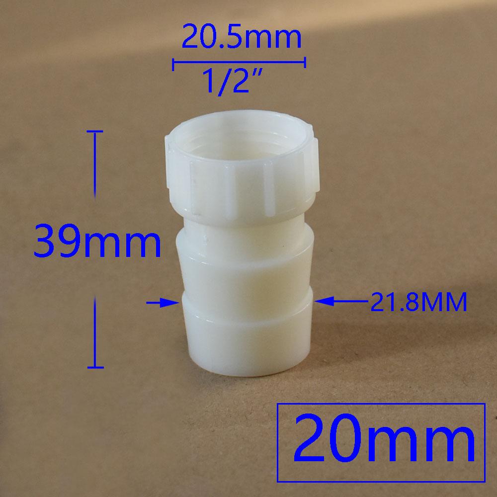 

4/6/8/10/12/14/16/20mm Hose to 1/2 Female Connector Barb Water Pipe Connector Plastic Tube Fitting 2Pcs