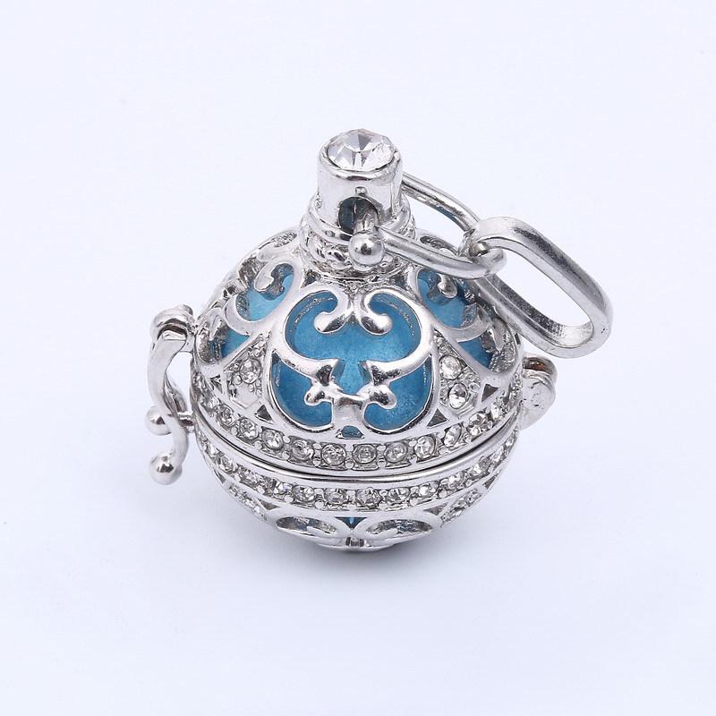 Kashi Kristall Klangperlen Pränatale Halskette für Schwangere - Beruhigende Musikglocke Lange Pulloverkette