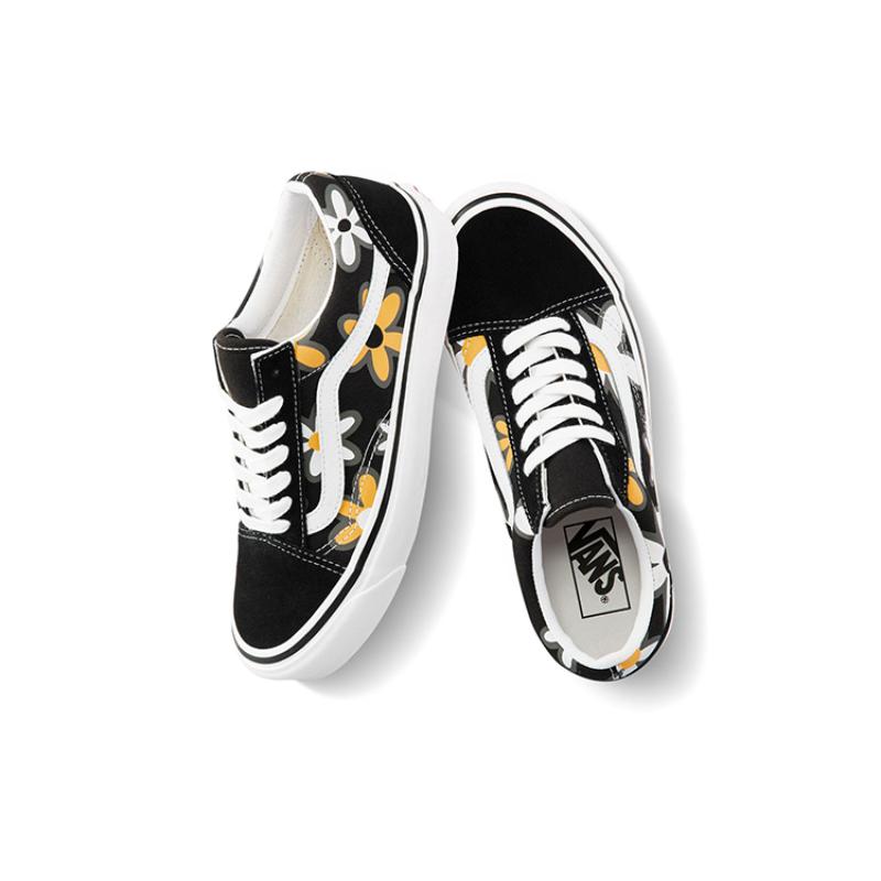 Vans Style 36 Retro Casual Skateboarding Shoes Unisex Black Printing 'Black Yellow White' Vans VN0A38G22T6
