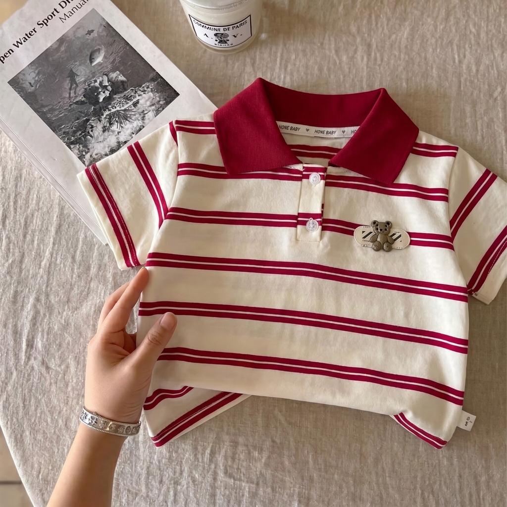 Kids Cotton Polo Shirt Short Sleeve Breathable Comfortable for Boys and Girls