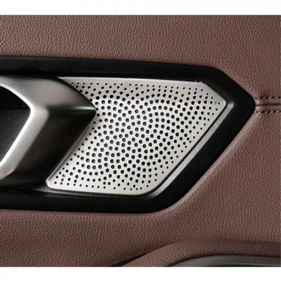 Silver For BMW 3 Series G20 G28 Car Rear Inner Door Handle Speaker Stereo Cover