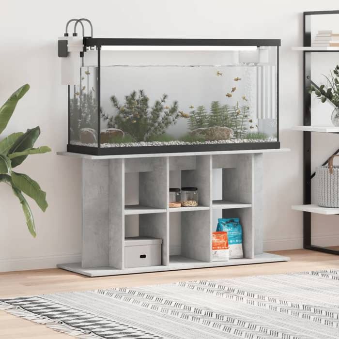 VidaXL Aquarium Stand Concrete Grey 120x40x60 Cm Engineered Wood 833595