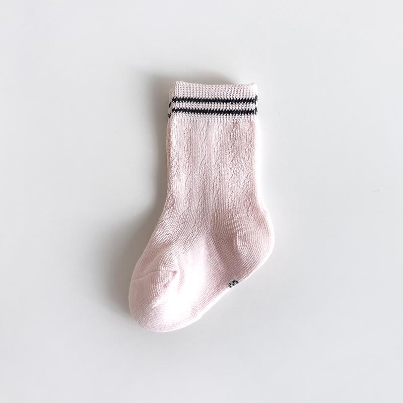 

Unisex Infant Mesh Cotton Mid-Calf Socks (0-3 Years, Black/White) M 1-3 Years