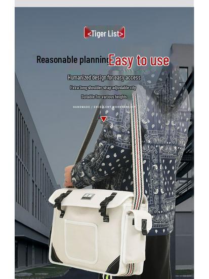 Electrician's Wear-Resistant Canvas Crossbody Tool Bag