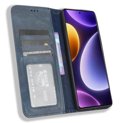 Dla Xiaomi Redmi Note 12 Turbo 5G/Poco F5 5G Skórzane PU Etui Portfel na Telefon Składana Podstawka Retro Pokrowiec na Telefon Komórkowy