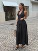 European & American Elegant Retro Polka Dot Halter Long Dress - Women's Spring/Summer 2026 Collection