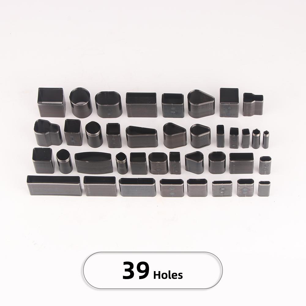 24/39/52/55pcs Manual Leather Drilling & Punching Kit Set, Manual Puncher Machine, Multiple Shapes Diy Steel Cutting Die Tool