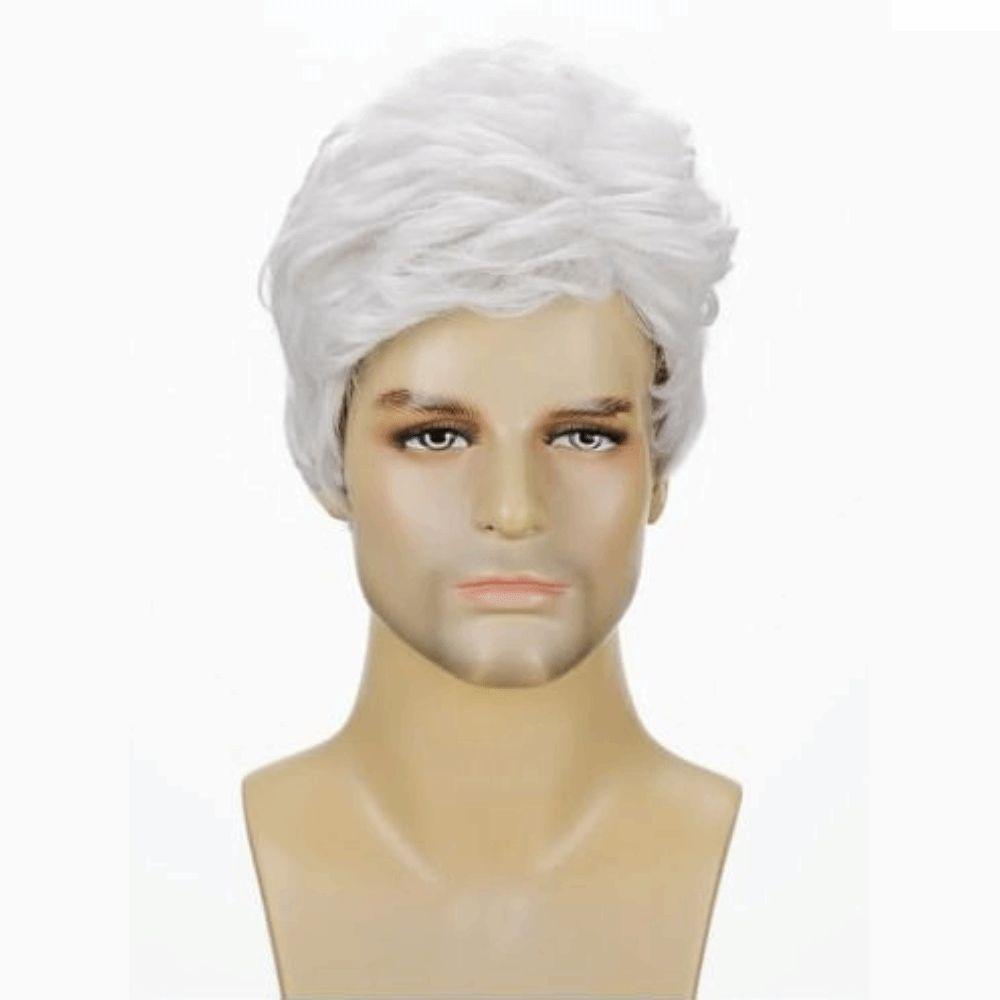 Green White Orange Men Wig with Bangs Natural St. Patrick's Day Wigs Carnival Party