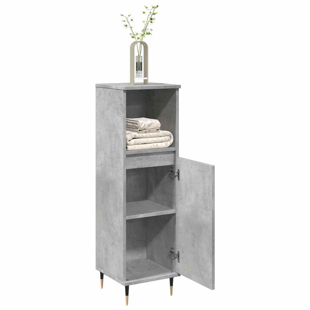 Vidaxl Bathroom Cabinet, Concrete Grey, 30X30X100 Cm