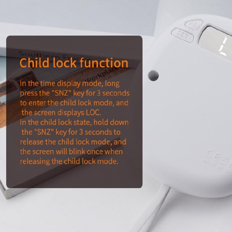 Led Display Vibrating Alarm Clock Digital Bedroom Bedsides Clock for Student