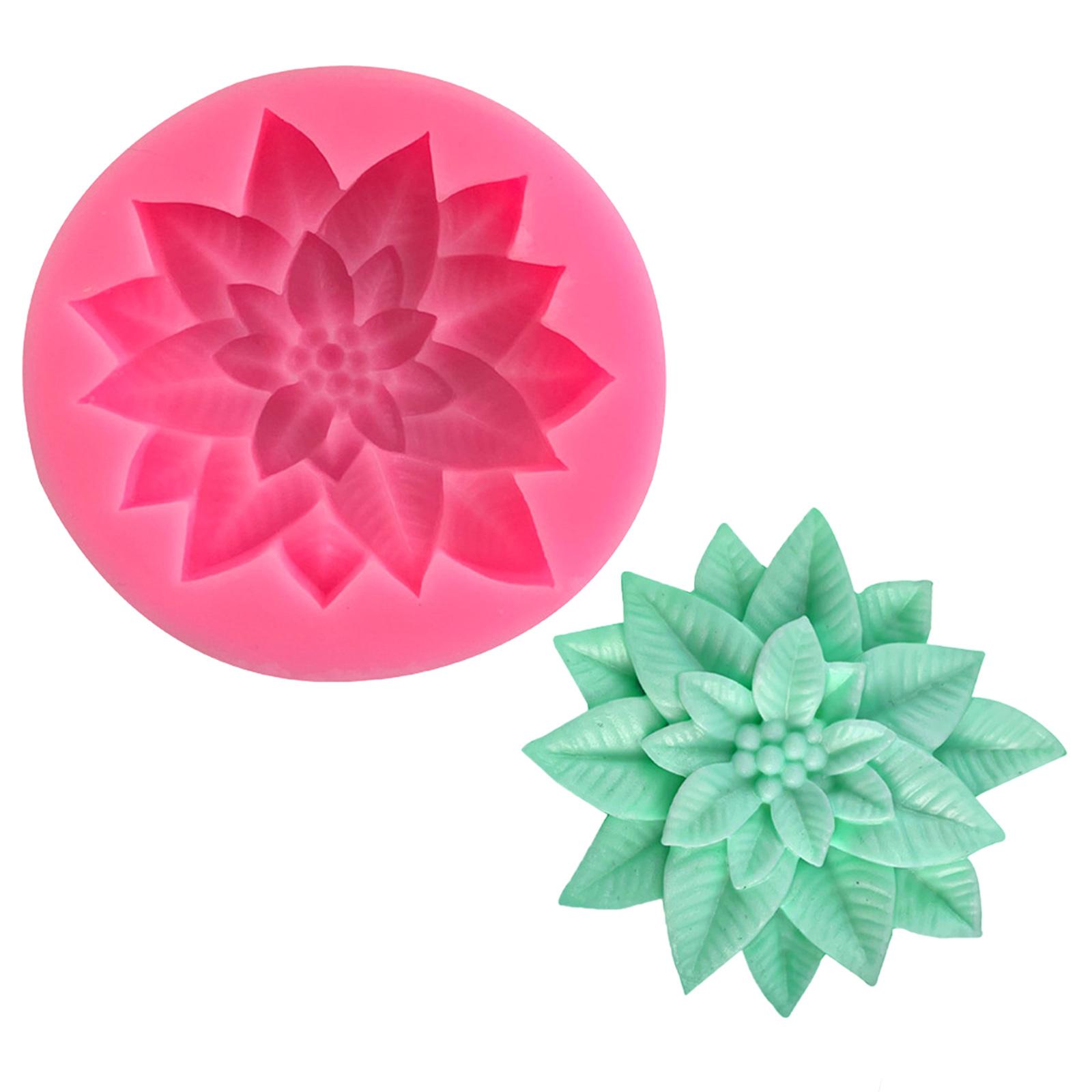 Silicone Christmas Holly Mold Holly Leaf Cake Mold for Baking Chocolate Candy Holly Leaf Fondant Mold Cake Decorations 1
