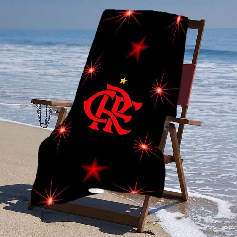 Beach Towel with Clube de Regatas do Flamengo Pattern - soft,absorbent,machine washable Lightweight&Modern,swimming,Travel Essentials