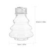5/10PC Xmas Tree Shaped Hanging Ornament Bottle Party Transparent Plastic Candy Jar Decor Charm Cap Christmas Beverage Bottle