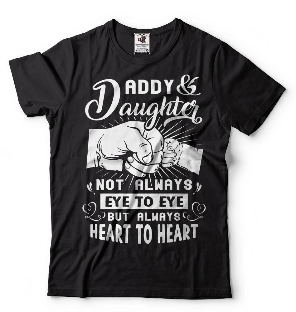 Dad Daughter Mens T-shirt Fathers day Gift Mens Shirt Dad of Daughter Tee Shirt Unisex T-Shirt XL