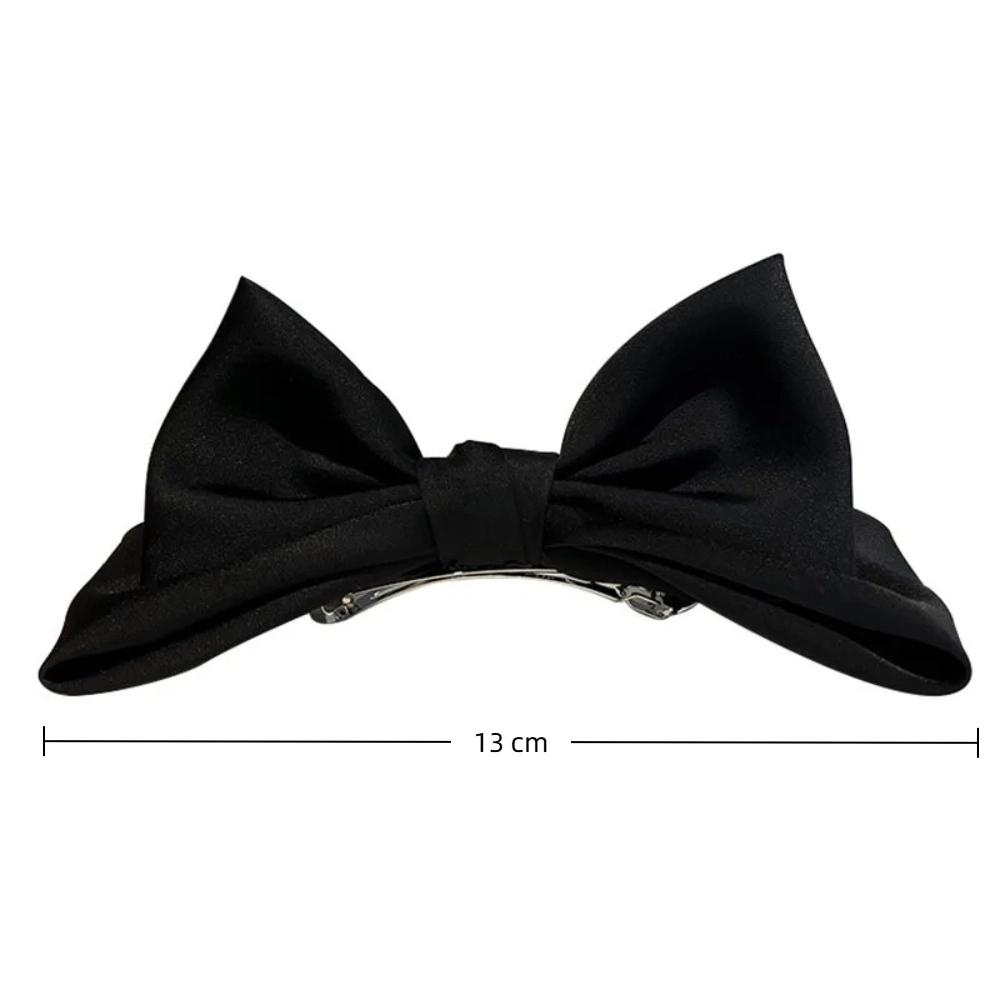 Cute 3D Bow Princess Hairpin Large Bow Solid Color Ponytail Braid Claw Clip Hair Accessories Girls