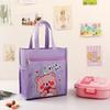 Childrens Cartoon Canvas Lunch Bag With Waterproof Handle For School And Travel