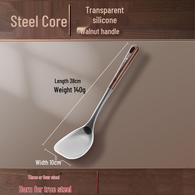 Three-Four Steel High-Temperature Non-stick Silicone Wok & Stirring Spatula