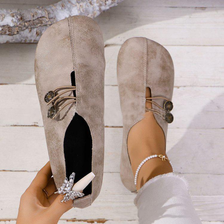 Pantofi plati de dama de moda casual cu cap rotund lejer Lejer Confortabil
