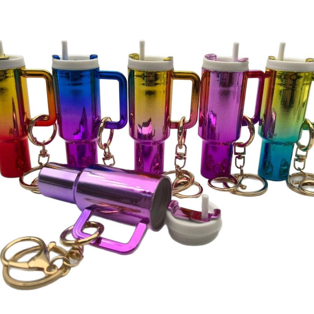 New Arrival: Gradient Color Stanley Keychain Pendant - Commemorative Gift for Women