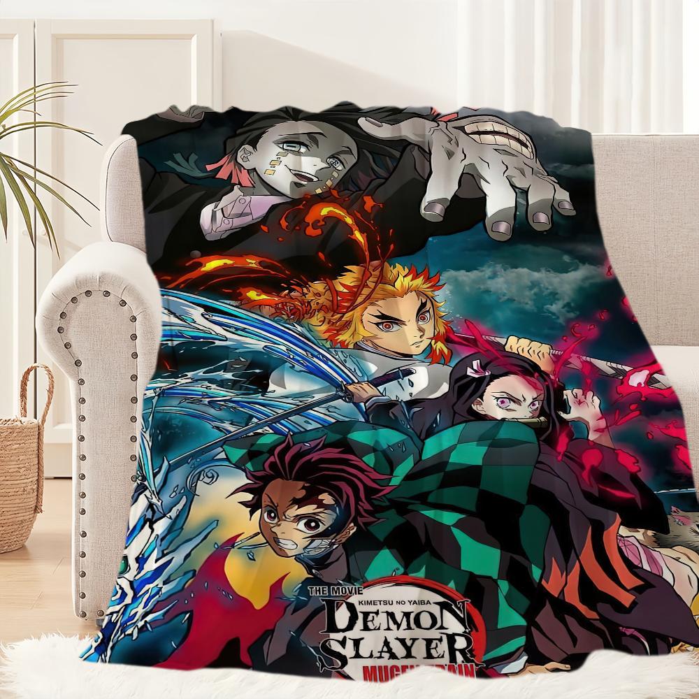 

Аниме D-Demon S-Slayer К Тренировке Хасира Плед Плюшевый для Сна Диванный коврик для Тепла Офис Спальня День рождения Дом Путешествия Детские Подарки 30x40in