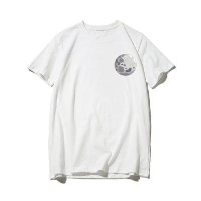 French couple clothing summer clothing niche design sense new ins super hot trend couple short-sleeved t-shirt class uniform