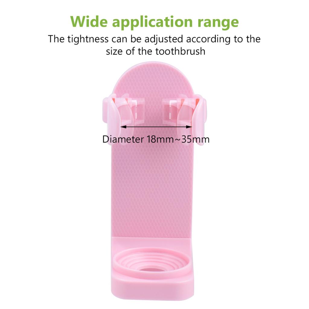 Electric Toothbrush Holder Adapt Wall-Mount Bathroom Space Saving Traceless Toothbrush Organizer Stand