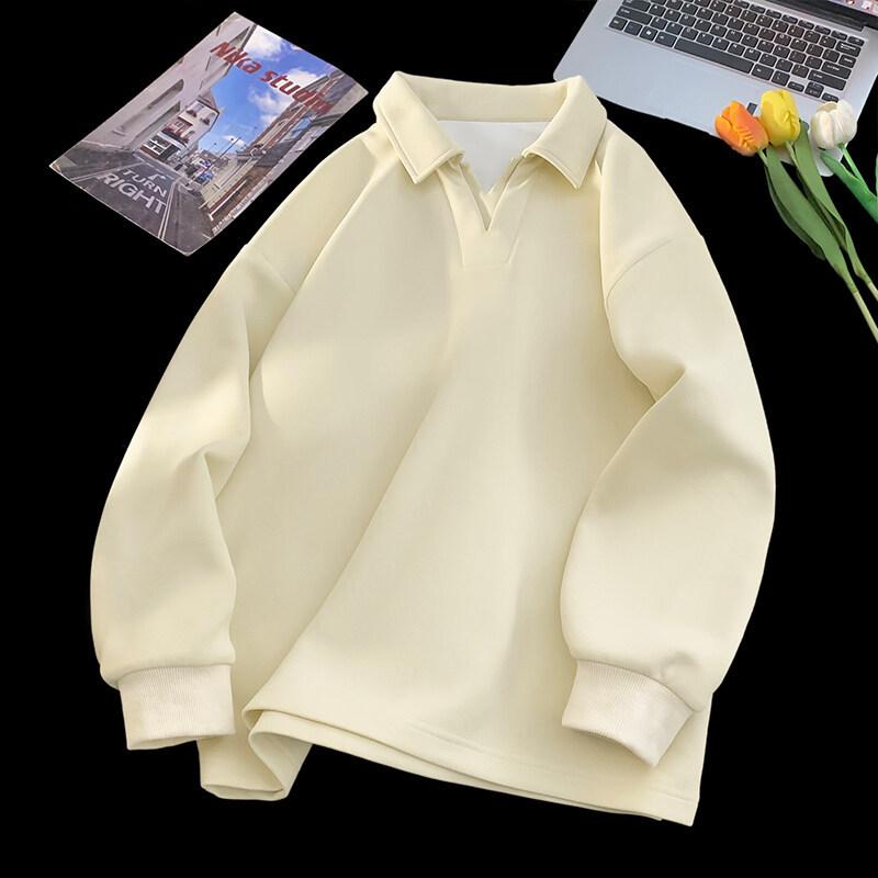 Spring Senior American Lapel Sweater Men's Plus Size Top