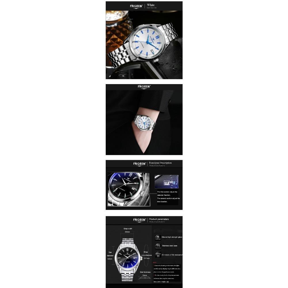 Neue Mode Blaues Licht Automatische Mechanische Uhren Business Herren Luxusuhr Lässige Kalender Armbanduhren Männliche Geschenke Uhren